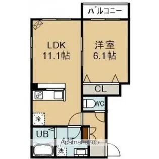 プルミエール深堀【4階】の間取り